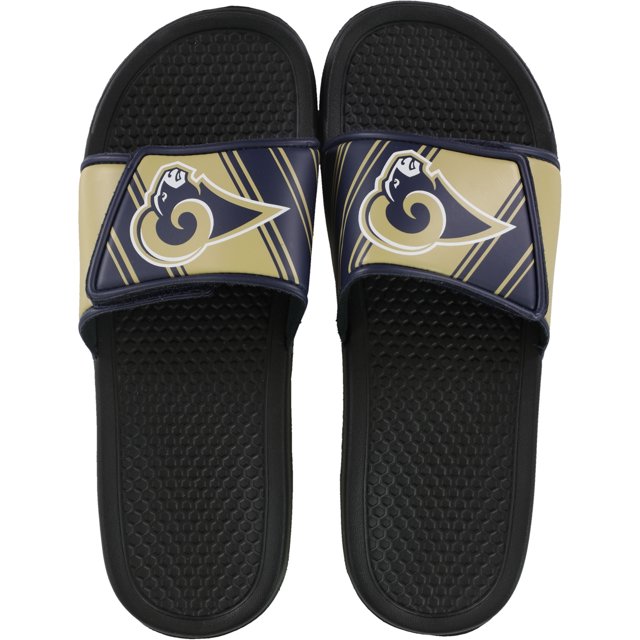 Forever Collectibles Sandales à Enfiler La Rams pour Hommes, Noir, TG (13/14)