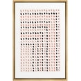 thumbnail image 3 of PixonSign Framed Canvas Print Wall Art Symmetrical Black and Pink Dot Array Abstract Shapes Illustrations Expressionism Contemporary Edgy Multicolor for Living Room, Bedroom, Office - 24"x36" Natural, 3 of 5