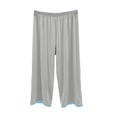 thumbnail image 6 of Ohufall Cropped Loungewear Pants for Women Straight Leg Loose Sleepwear Solid Color Comfort Pajama Pants, 6 of 6