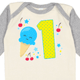 thumbnail image 4 of Inktastic Ice Cream First Birthday in Blue Boys or Girls Long Sleeve Baby Bodysuit, 4 of 5
