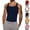 #03 Navy, variant on Mens Wide Strap Tank Top Sleeveless Muscle Fit T-Shirt Cotton Ribbed Round Neck Solid Color Gym Training Daily Wear Vest, #03 Navy, XXL