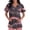 Blue, variant on Clossjun Halloween Scrub Tops Women Plus Size V Neck Ghost Print Scrub Uniforms Stretchy Medical Nursing Top with Pocket