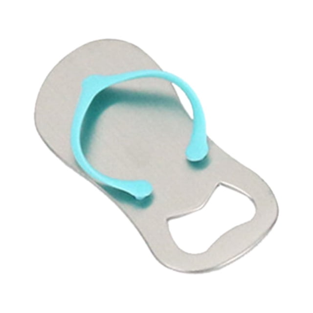 Clearance! Creative Stainless Steel Beer Cartoon Slippers Bottle Opener Tool Blue