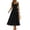 Black, variant on Women's Summer Maxi Dress 2026 Casual Boho Sleeveless Spaghetti Strap Smocked Tiered Long Beach
