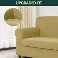 thumbnail image 4 of CHUN YI Stretch 2-Piece Checks Sofa Cover with Cushion Cover Slipcover, 4 of 6