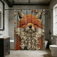 thumbnail image 5 of AuroraX Shower Curtains 72" x 72" Cute Fabric Embroidery Highland Cow Bath Curtain Mildew Resistant Farmhouse Neutral Abstract Bathtub Cortinas for Bathroom Decor, 5 of 6