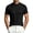 Black(Mens Tops), variant on Men's Short Sleeve Tops Mock Neck Knit Tee Loose Fit Modern Casual T Shirts