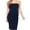 NAVY, variant on FashionMille Women's Casual Basic Slim Fit Sleeveless Tube Sexy Strapless Bodycon Midi Dress