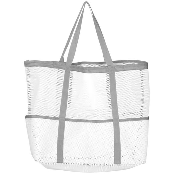 Mizh Mesh Beach Bag Swim Beach Bag Large Beach Bag Women Beach Tote Bag with Zipper Pocket