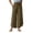Army Green, variant on Laqbezok Women's Waterproof Cargo Pants, High Waist Drawstring Wide Leg Cropped Trousers with Pockets for Hiking Travel Outdoor Vacation