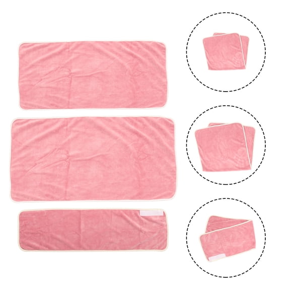 ORDDIART 1 Set Spa Towel Kit Pink Fiber Head Wrapping Chest Covering Pillow Covering Women Spa Use