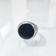 thumbnail image 6 of Black Onyx Mans Ring, Natural Flat Black Onyx Ring, December Birthstone, Silver Jewelry, 925 Silver Ring, Huge Mens Ring, Arabic Design, Ottoman Style Ring, Christmas, Mens Signet Ring, 6 of 9