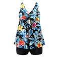 thumbnail image 2 of Wo Piece Swimsuit For Women Modest Tummy Control Bathing Suits Tankini Set Swim Tank Top With Shorts, 2 of 5