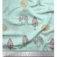 thumbnail image 1 of Soimoi Viscose Chiffon Fabric Block Tree Printed Craft Fabric by The Yard 42 Inch Wide, 1 of 1