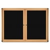 Ghent 2-Door Ovation Changeable Letterboard - Wood Like Finish with Corners