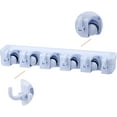 thumbnail image 3 of Superio 5 Slot Mop & Broom Organizer White, 3 of 5