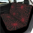 thumbnail image 3 of Uorisanigo Red Spider Web 14 Pack Automobile Seat Cover Sets Car Steering Wheel Cover and Cars Headrest Cover Center Console Cover Cars Water Cup Coaster Personalized Elastic for Car SUV, 3 of 6