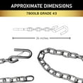 thumbnail image 4 of Rizz-Man Manufacturing Trailer Safety Chain (Pair) with Safety Hook & 2-Inch Chain Hanger - 24 Inch Length for Each Chain, 1/4" Diameter, for Reliable Transportation (7800 LB), 4 of 5