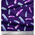thumbnail image 2 of Soimoi Purple polyester Crepe Fabric Feathers & Dots Print Fabric by Yard 42 Inch Wide, 2 of 3