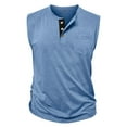 thumbnail image 3 of USNSM Tank Tops Men Big and Tall V Neck Sleeveless Muscle Summer Athletic Shirts for Men Lightweight Breathable Undershirt Blue XXXL, 3 of 6