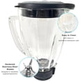 thumbnail image 5 of 6 Cup Blender Glass Jar with Blade, Replacement Parts for Aspas Para Licuadora Oster Osterizer Classic Series (NOT fit Pro, Master or Versa models), 5 of 5