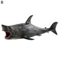 thumbnail image 5 of Juguete de tiburón Megalodon grande, habilidad práctica, a prueba de herrumbre, la mejor colección, Animal marino realista, figura de tiburón blanco para decoración kaili Sencillez, 5 of 5