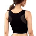 thumbnail image 3 of Women Racerback Sports Bras - High Impact Workout Gym Activewear Bra, Black, 2XL, 3 of 9