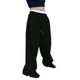 thumbnail image 2 of Men's Baggy Pants Wide Leg Drawstring Waist Loose Sweatpants with Pockets Black S, 2 of 7