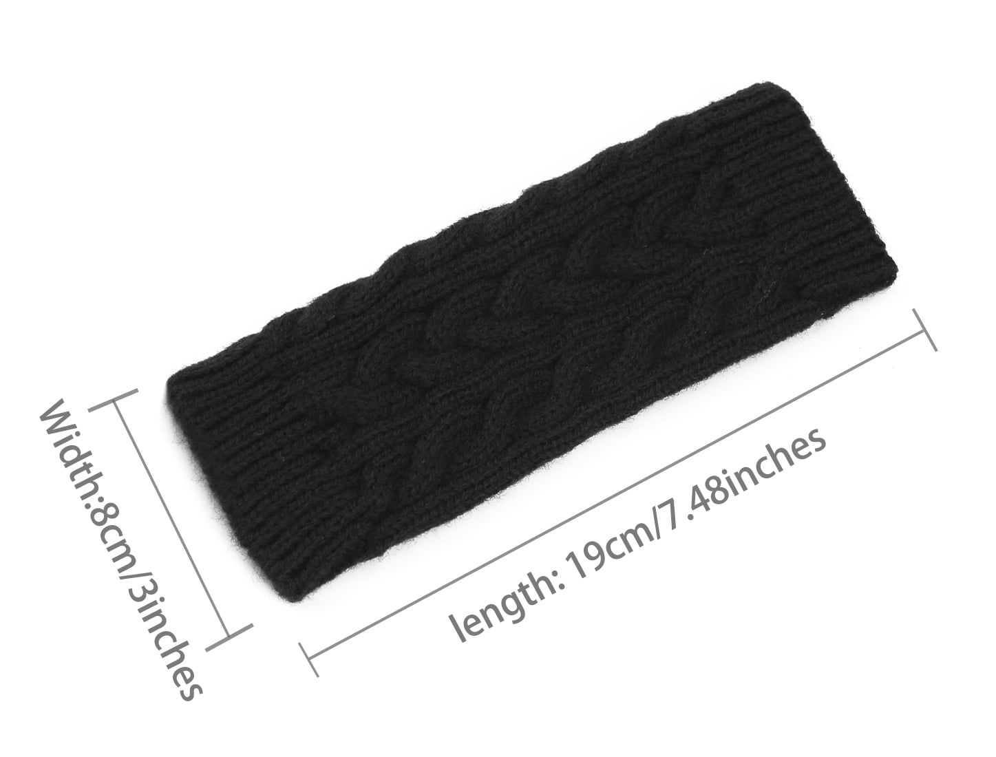 Unique Bargains One Pair Knitted Ribbed Thumb Hole Design Warm Gloves for Unisex