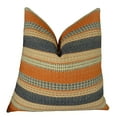 thumbnail image 5 of Thomas Collection Cayenne Orange Navy Cream Striped Woven Throw Pillow - 11166, 5 of 5