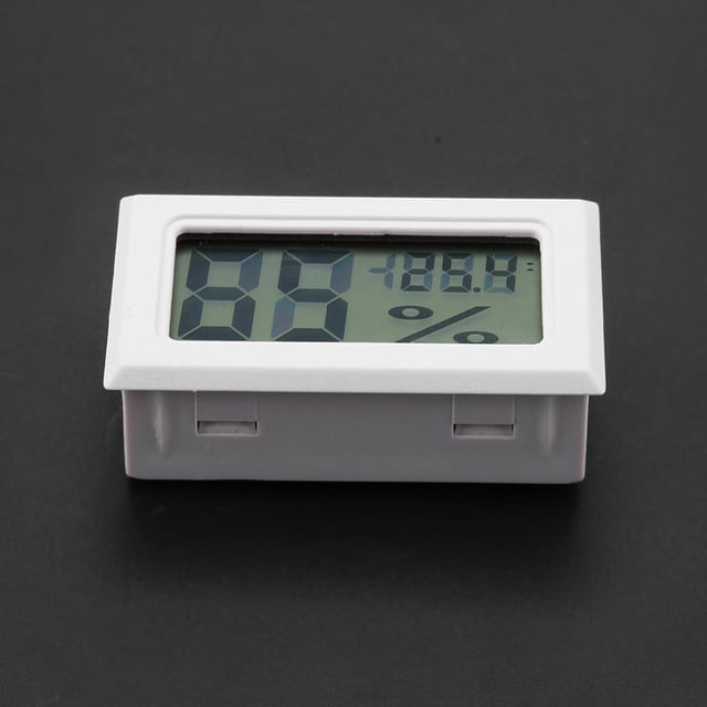 Higrómetro Digital Integrado, Monitor De Termómetro De Temperatura De Humedad Con Sonda Integrada, Color Negro