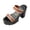 Brown, variant on Xdegoge Platform Sandals Women Chunky High Heel Slides Rhinestone Double Strap Summer Beach Shoes Sparkling Slip On Fashionable Dressy Outdoor Casual Open Toe