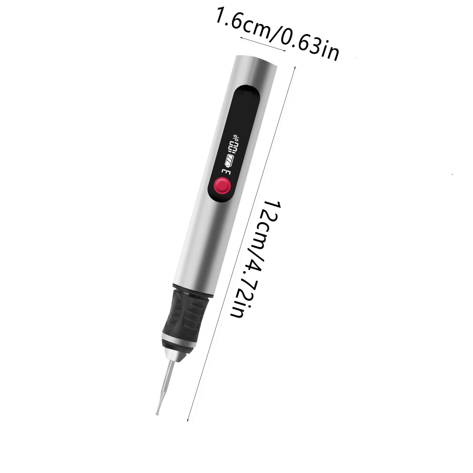 Electric Mini Engraving Pen, HollowCup Motor, 30 Bits with Aluminum Case, OLED, Magnetic Charge, Mini Cordless Rotary Tool, Engraving Pen for Bead, Metal, Wood, Glass and Plastic