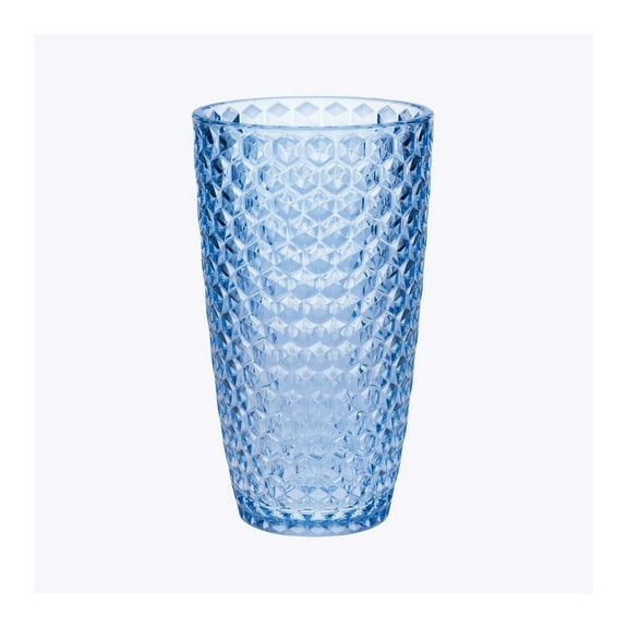 Cut Acrylic Glasses Drinking Set of 4 (19oz), Plastic Drinking Glasses, BPA Free Cocktail Glasses, Drinkware Set, Drinking Water Glasses