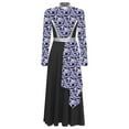 thumbnail image 3 of Hansber Womens Praise Dance Dress Long Sleeve Asymmetrical Worship Tunic Liturgical Dancewear Black XL, 3 of 5