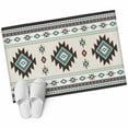 thumbnail image 2 of 2x3 Door Mat Rug, Southwest Ethnic Non-Skid Rubber Backing Large Rectangle Rugs - Living Room Bedroom Home Office, Boho Aztec Tribal Abstract Aesthetic Indoor Floor Mat Carpets Washable Rug, 2 of 9