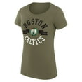 thumbnail image 2 of Women's G-III 4Her by Carl Banks Green Boston Celtics Super-Slim Fit Lightweight Large City Logo T-Shirt, 2 of 3