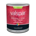 thumbnail image 2 of Valspar Medallion 100% Acrylic Paint & Primer Satin Exterior Paint - White, 1 Qt, 2 of 2