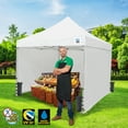 thumbnail image 2 of King Canopy Ares 10'x10' Instant Pop up Canopy Booth, 1 1/2 Inch Leg, Steel Frame, White, 2 of 8