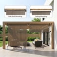 thumbnail image 5 of Aoodor Patio Roller Shade 6 x 8 ft HDPE Fabric Outdoor Cordless Roll Up Shade with UV Protection, Roller Blinds for Porch, Gazebo, Pergola, Balcony, Window, Mocha, 5 of 8