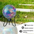 thumbnail image 4 of Gazing Ball, Mosaic Glass Gazing Balls Sphere,Cracked Glass Gazing Ball Suit for Garden Outdoor Decoration,Red, 4 of 7