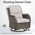 thumbnail image 2 of Lumiinofami Patio Swivel Rocking Chairs Set of 4 Outdoor Wicker Rattan Deep Seat Rocker Gliders with Cushions, 2 of 8