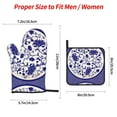 thumbnail image 2 of Salouo Blue And White Porcelain Pattern for Oven Mitts and Potholders BBQ Gloves-Oven Mitts and Pot Holders Non-Slip Cooking Gloves for Cooking Baking Grilling (4-Piece Set), 2 of 6