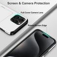 thumbnail image 5 of for iPhone 15 Pro Max Case with Card Holder Heavy Duty Dual Layer Shockproof iPhone 15 Pro Max Wallet Case Hidden Card Slot Slim Phone Case for iPhone 15 Pro Max for Women&Men(White), 5 of 14