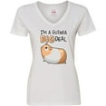 thumbnail image 3 of Inktastic I'm a Guinea Big Deal with Cute Guinea Pig Women's V-Neck T-Shirt, 3 of 5