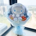 thumbnail image 2 of Muñeco de peluche Kawaii Sanrio Cinnamoroll Mymelody Kuromi, ramo de flores de anime, juguetes de peluche suaves, regalos de cumpleaños y graduación para niños, 2 of 5