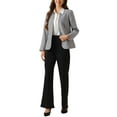 thumbnail image 2 of INSPIRE CHIC Collarless Blazer for Women's Office 1 Button Work Blazer Suit XS Grey, 2 of 5