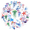 2A, variant on 35pcs Watercolor Stickers Animal Stickers Starfish Jellyfish Coral for Laptops Suitcases Phone Toys