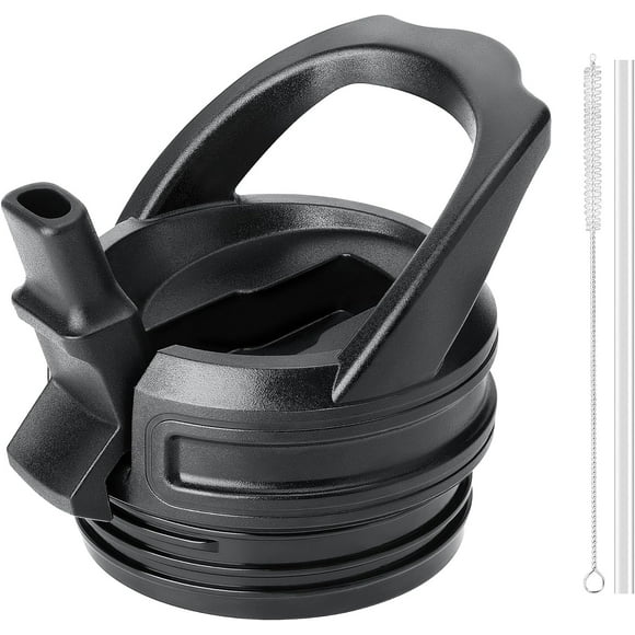 SHIQI-Straw Lid for Yeti Rambler Water Bottle 18 26 36 64 oz, Replacement Lid with Handle and Straw for YETI Rambler Bottle, BPA Free