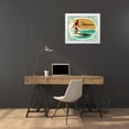 thumbnail image 3 of Retrotravel 23x20 White Modern Wood Framed Museum Art Print Titled - Moana Hotel Luggage Label, 3 of 4